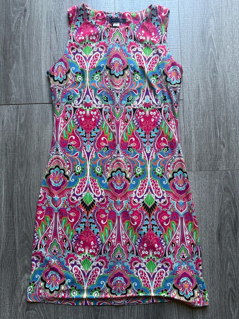 Tommy Hilfiger Multicolor Paisley Print Dress - Pink & Turquoise Accents